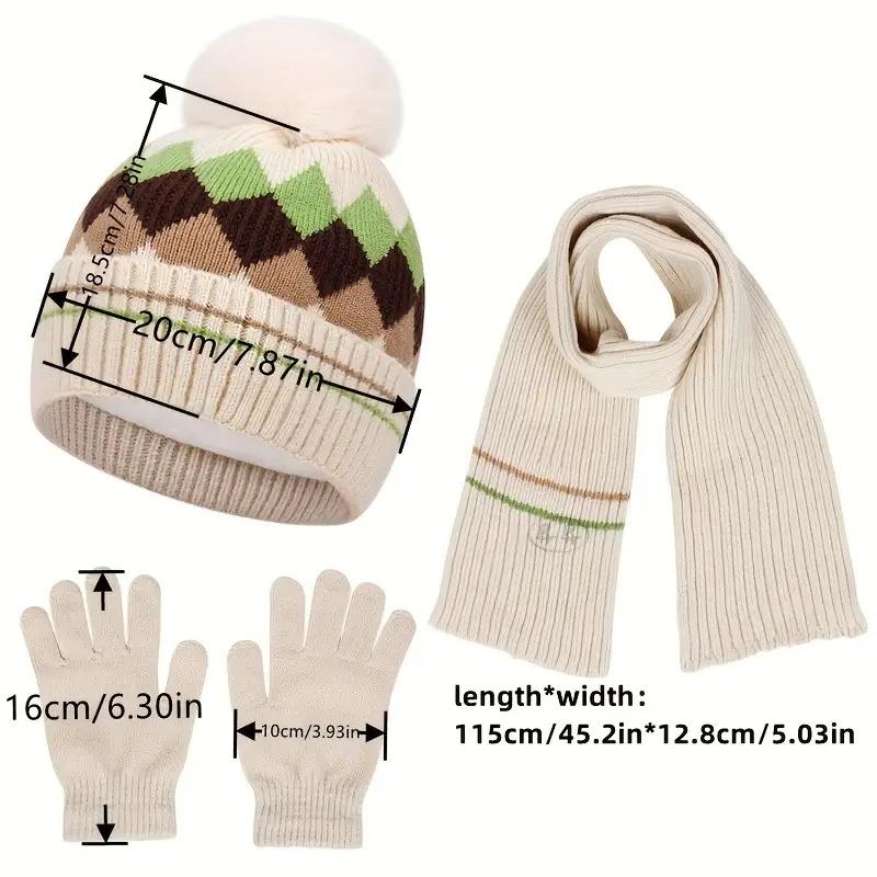 Autumn and Winter Set for Kids: Windproof Warm Gloves, Scarf, and Hat - Outdoor Travel Essentials
