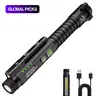 PASIION EDC Rechargeable Portable Camping Flashlight, 800-Lumen with Magnetic Clip & Base, 11-Mode LED, Glass Breaker & Bottle Opener, USB-C Charging, for Work, Home & Emergency, Rechargeable Led Flashlights #GLOBAL PICKS