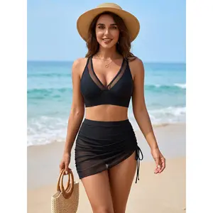 2026 New Mesh Drawstring Tummy Control Sexy One Piece Swimsuit for Women Slimming Monokini Bathing Suit Summer Beach Vacation Swimwear bikinis halter top