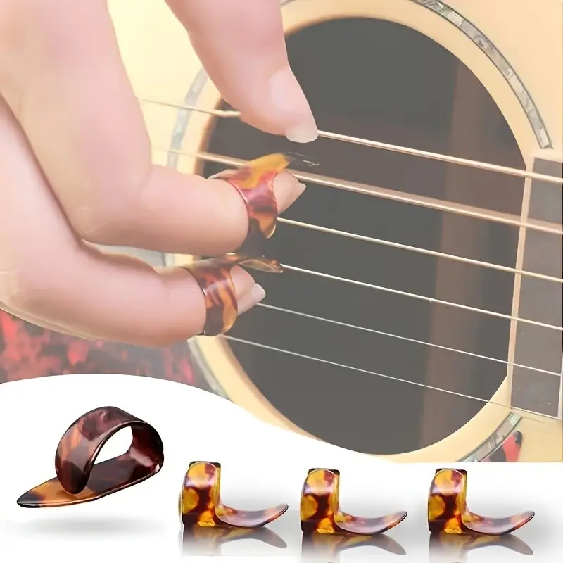 3pcs Thumb Picks and Finger Picks, Ideal for Fingerstyle Guitar, Banjo, Ukulele, Essential Accessories for Musicians