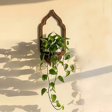 Wall-Mounted Hydroponic Plant Container, Bohemian Style, Bohemian Aesthetic, Test Tube Design, Ideal for Home, Garden, Office Decor, Perfect Gift for Plant Lovers