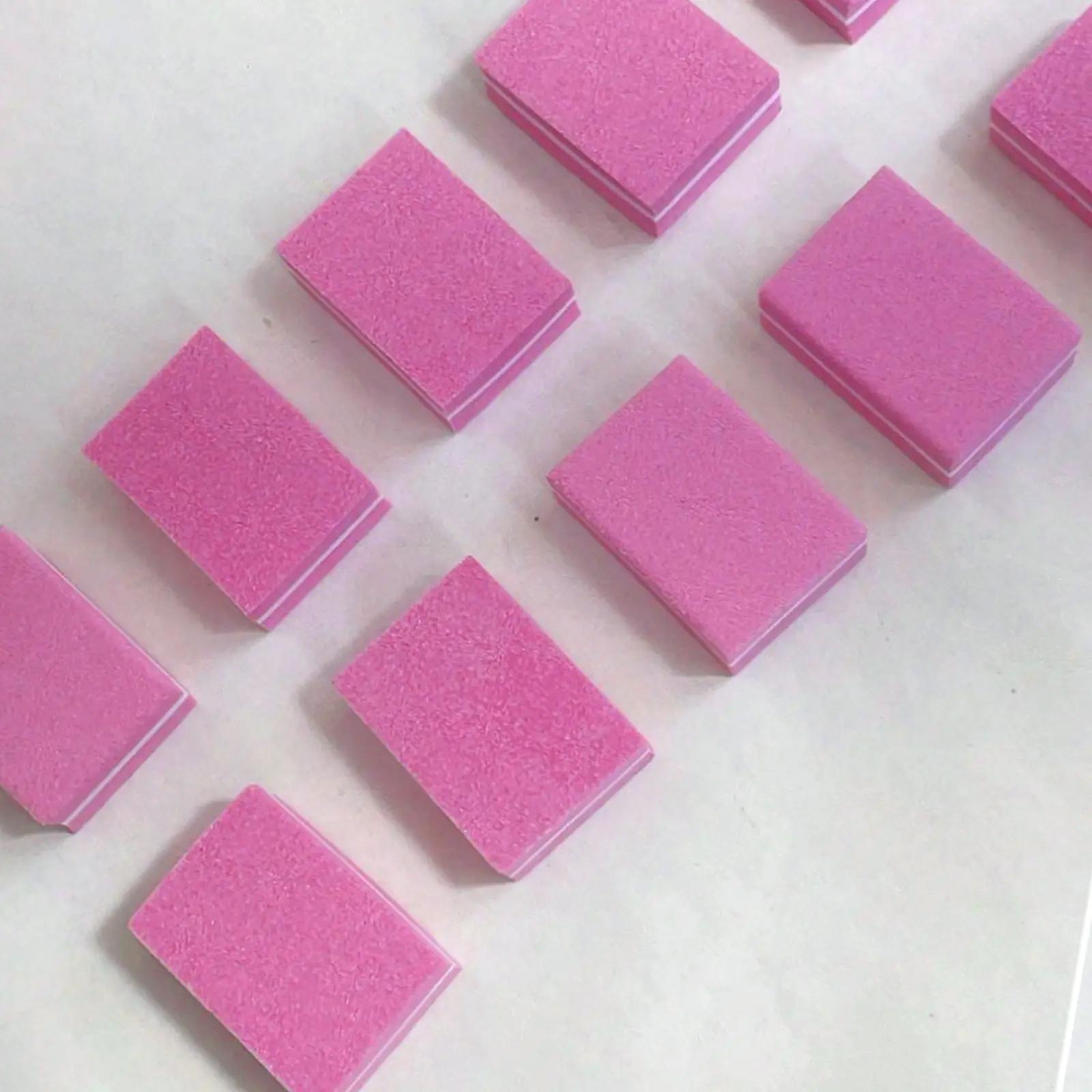 50pcs Mini Nail Buffer Blocks, 100/180 Grit Nail Files for Acrylic and Natural Nails, Bulk Pink Buffing Blocks for Professional Manicure