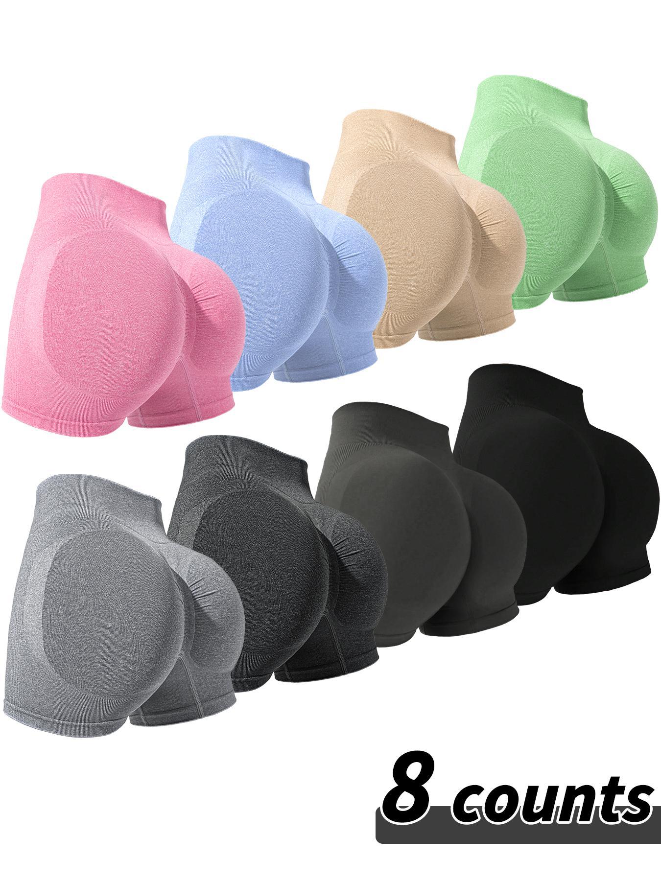 Sporty Women's Plain High Waist Skinny Sports Shorts, Soft Stretch Shorts, Sports Comfy Breathable Short Leggings for Yoga Gym Workout Running, Breathable Athletic Shorts, Ladies Sportswear for All Seasons, Gym Clothing