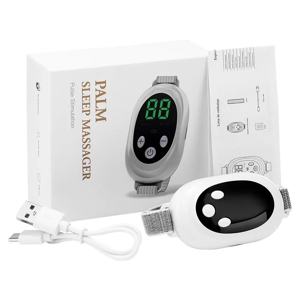 Sleep Aid Device Microcurrent Sleep Aid Machine Sleep Instrument for Insomnia Stress Anxiety Relief Palm Pulse Massager