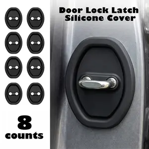 8 PCS Door Latch Lock Cover, Experience seamless installation with our self-adhesive design that requires no tools and fits most vehicles. Universal Car-YY1