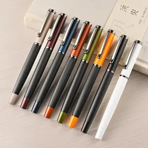 2026 Back to School Morandi Color Metal Rollerball Gel Pen, Premium Smooth Black Ink Executive Signature Neutral Pen, Aesthetic Refillable Writing Pen, Ideal Business Meeting Gift for College Students, Teachers & Office Professionals