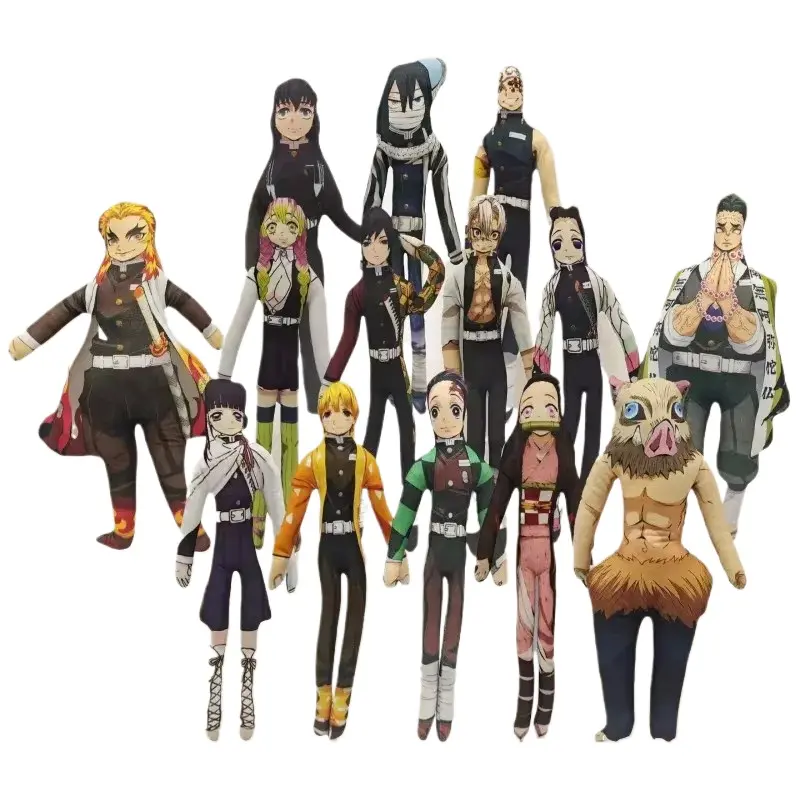 28cm Unisex Anime Demon Slayer Demons Arc Daki Gyutaro Cosplay Plush Doll, Abstract Mouse Figure with Full Body Wire Skeleton, Collectible Action Figure