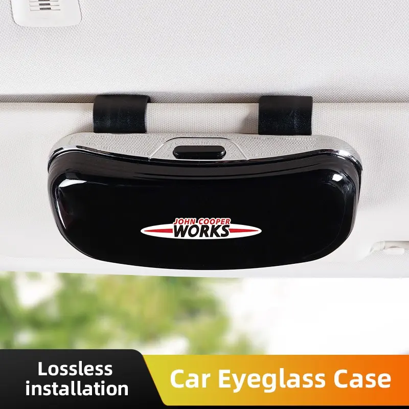 1Pcs Car Glasses Case Sun Visor Holder For MINI One Cooper WORKS JCW Countryman Clubman