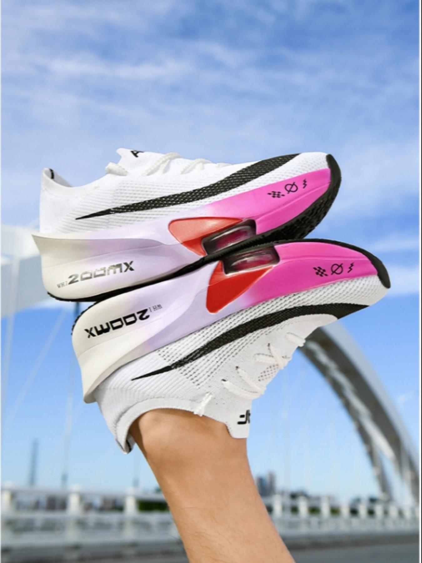 Men's Comfortable, Professional Racing Style, Fine Upper Material, Stretch-Resistant Laces, Lightweight Sole, Outdoor Running Shoes