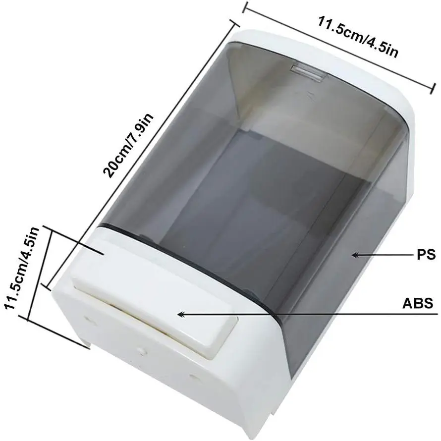 1000ml Wall Mounted Manual Soap Dispenser, Commercial Liquid Dispenser for Soap, Shampoo, Gel, Plastic, for Kitchen and Bathroom