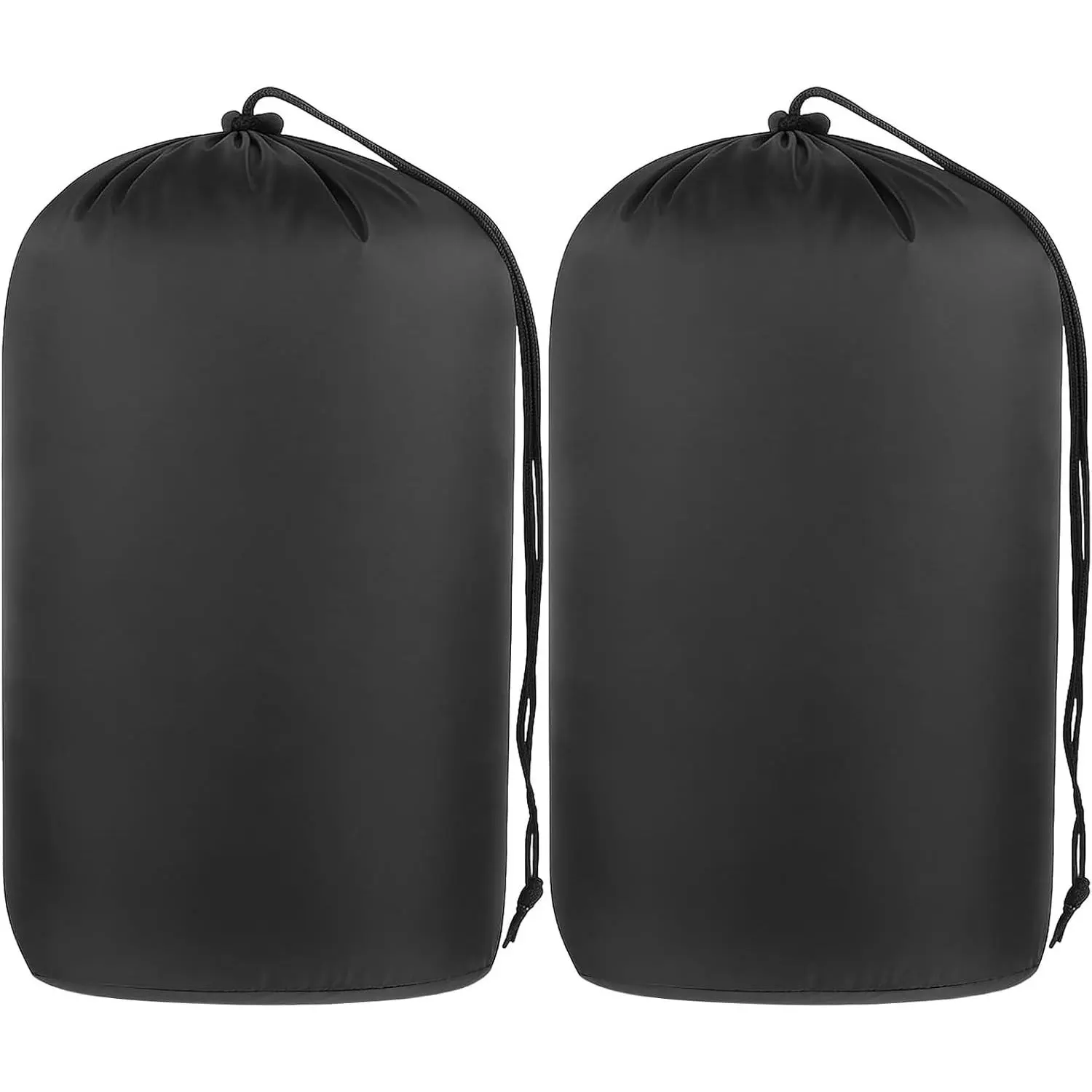 2-Pack Stuff Sack, Waterproof Outdoor Storage Sack Drawstring Bag, Lightweight Ripstop Sleeping Bag Compression Sack for Camping Hiking Backpacking