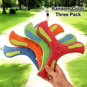 Night Glow Boomerang, Eva Outdoor Toy, Active Play, Unisex, Absorbs Sunlight or Lights, Light at Night, Portable Fun Three-Leaf, Sport