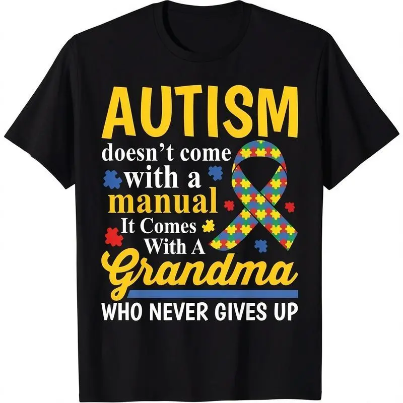 Autism Mom Graphic T-Shirt for Women, Heavy Cotton Short Sleeve Tee, Casual Round Neck Top for Autism Awareness, Tshirt, Shortsleeve, Basic, Fit, Custom, Classic Fit, Streetwear, Fashion, Short Sleeves, Graphic Print, All Seasons, Lady, Chic, Club, Check