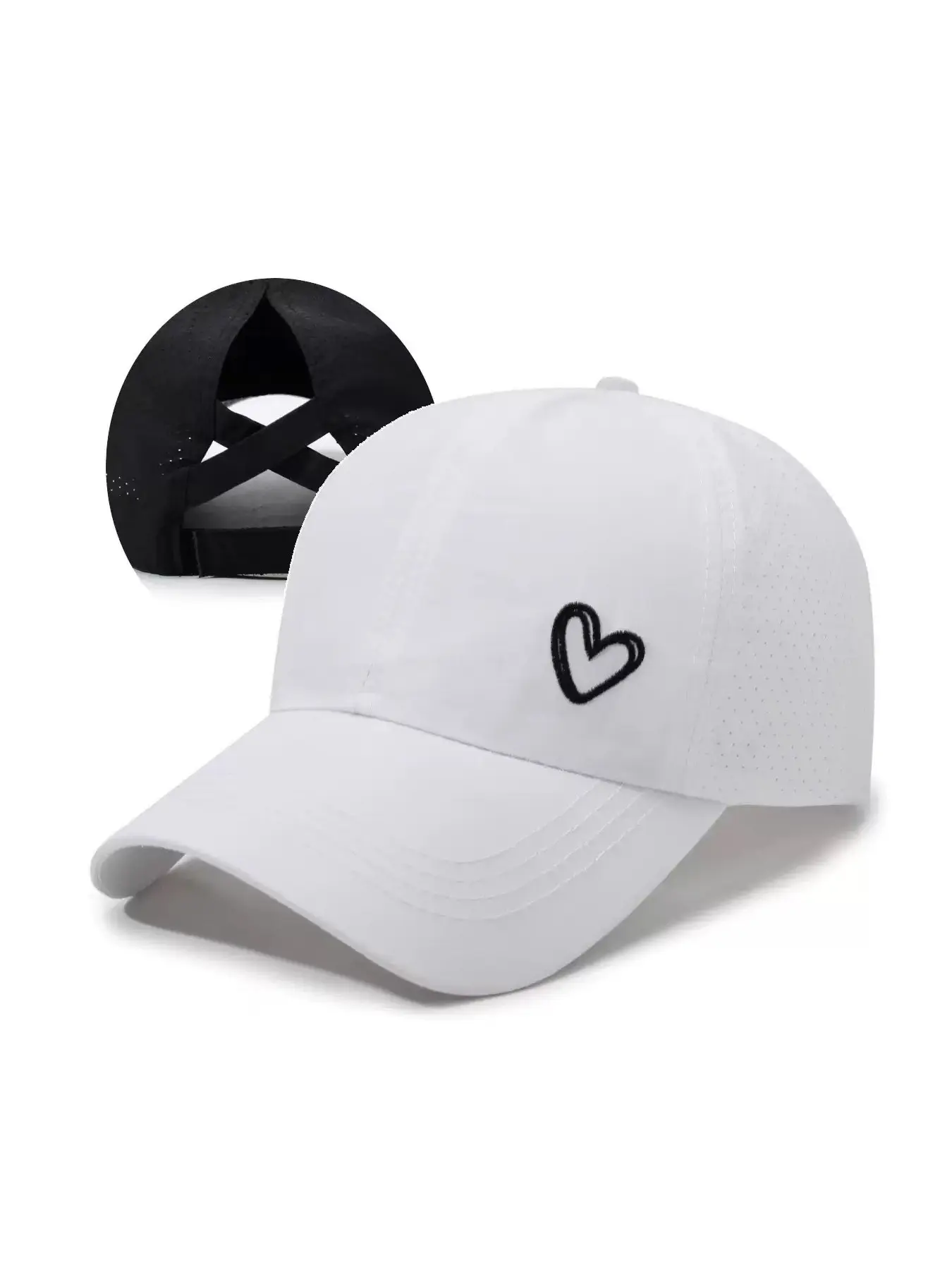 Womens Criss Cross Ponytail Hat, Quick Drying Polyester Baseball Cap, Sun Hats with UV Protection, Sport Cap for Outdoor Activities, Sports Outdoor Hat