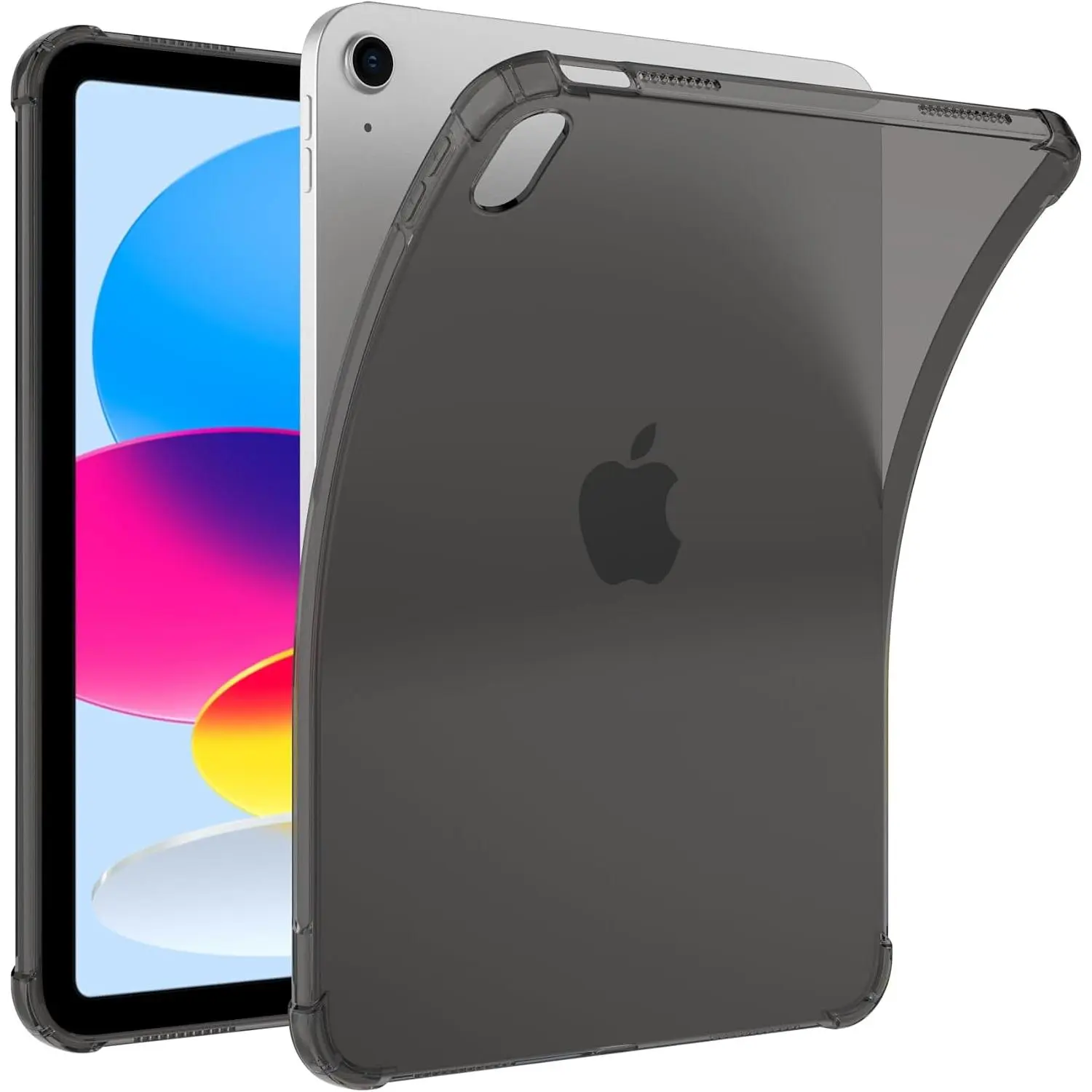 Transparent iPad Case Accessories for 11th Gen 2025 (11in) & 10th Gen 2022 (10.9in) (A16), Lightweight Soft TPU, Anti-Scratch Ultra Slim Protective Cover with Easy Installation, Shockproof Impact Resistance, Camera Protection, Black