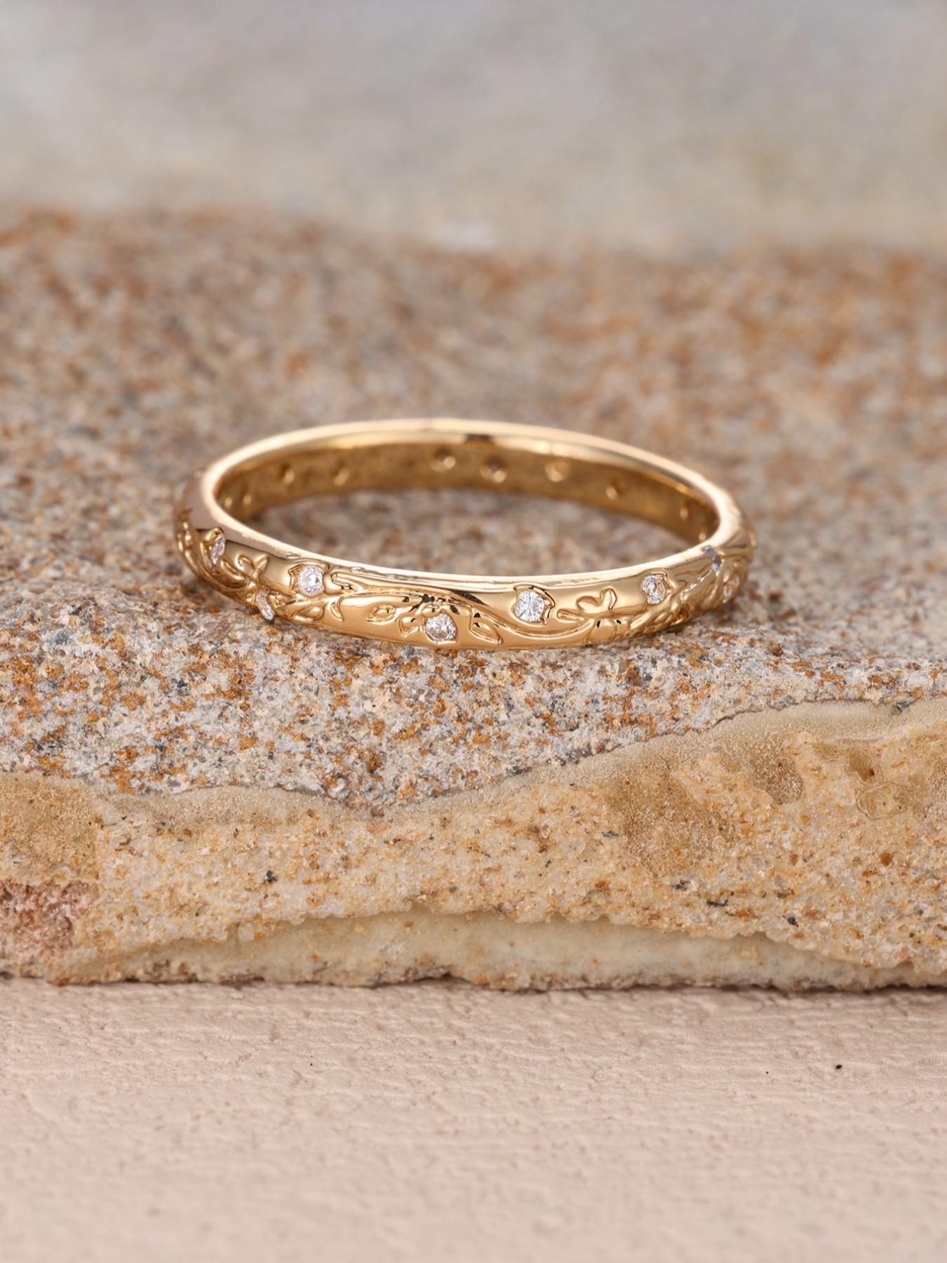 Women's Elegant Flower Design Ring, Rose Flower Ring, Fashion Cute Promise Ring for Women & Girls, Trendy All-match & Exquisite Vintage Jewelry for Birthday Gift