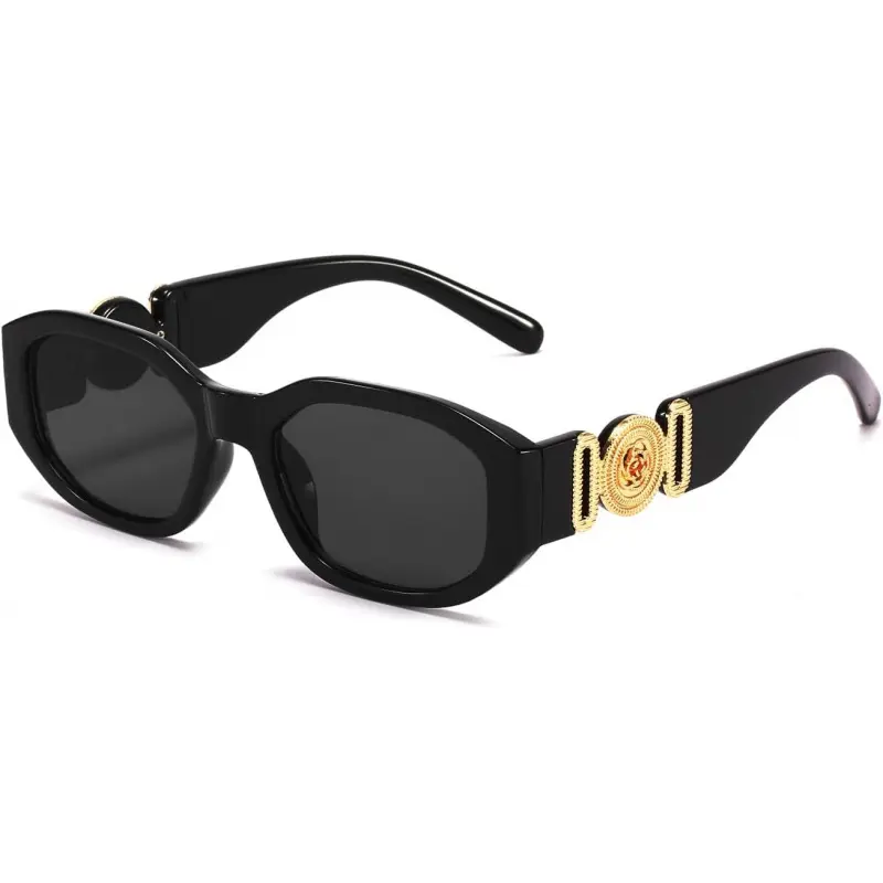 Women's 90s Retro Rectangle Sunglasses, Stylish Irregular Frame Driving Glasses with UV400 Protection, Womens Sunglasses, Stylish Accessories