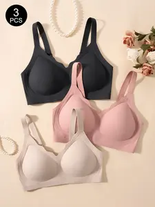 Jelly Bra - Wireless Seamless Casual Lingerie, Comfortable Lift, Medium Support, Fitted, Suitable for All Bust Types, Wave Edge Design