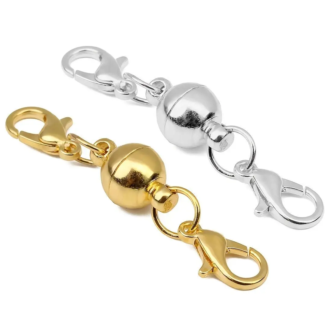 5pcs Solid Ball Magnet Clasp | Lobster Claw Bracelet Necklace Mask Connector, 8mm/0.026inch Magnetic Clasp