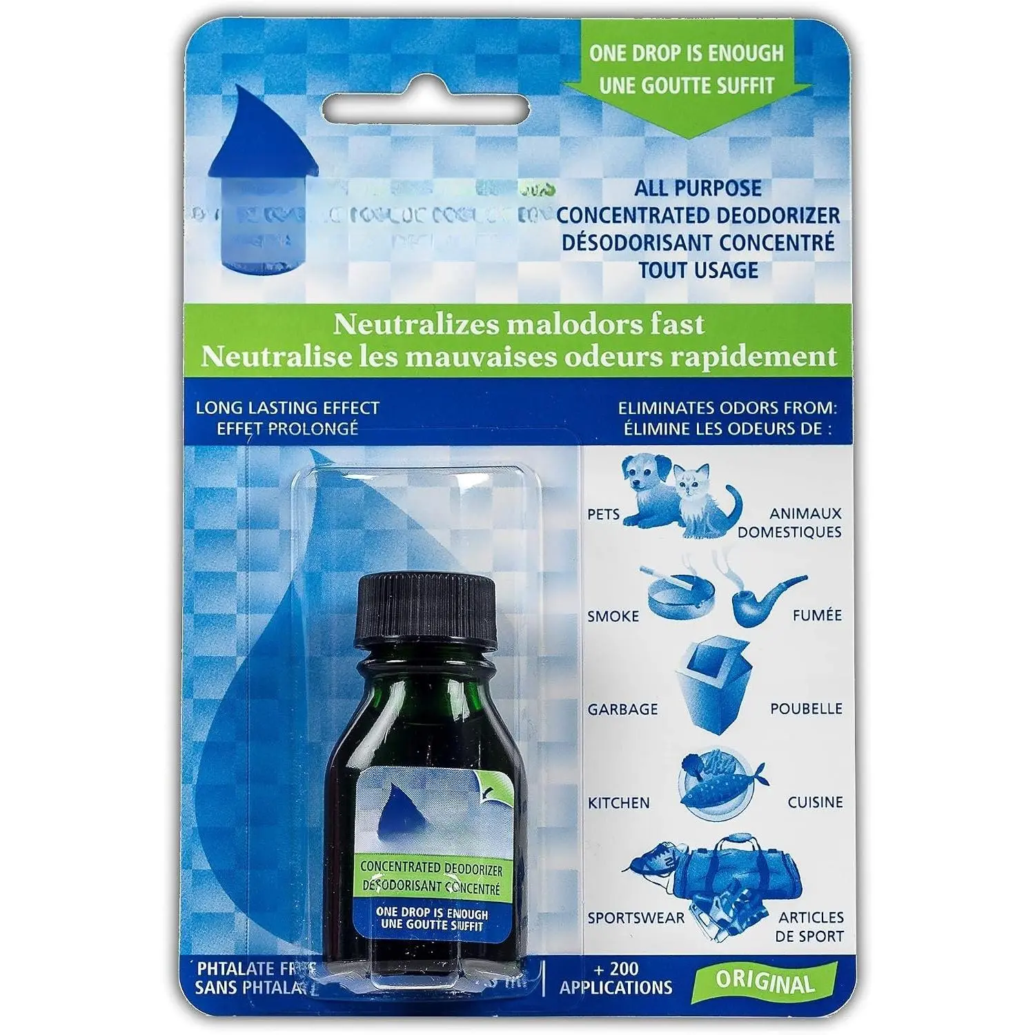 - Air Freshener and Odor Neutralizer -  Odors from Pets, , Garbage, Kitchen and Sportwear (, Drops)
