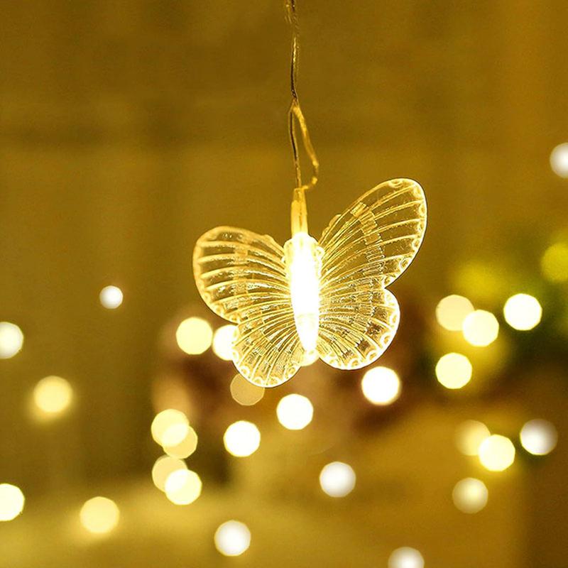 LED String Light, LED Butterfly Curtain Light, 21.3ft/255.9inch 8 Modes USB Charger Window Twinkle String Lights With Remote Control, 96 LEDs Copper Wire Fairy Lights For Room Christmas Wedding Party Decoration graduation leis graduation decorations LED String Light, LED Butterfly Curtain Light, 21.3ft/255.9inch 8 Modes USB Charger Window Twinkle String Lights With Remote Control, 96 LEDs Copper Wire Fairy Lights For Room Christmas Wedding Party Decoration graduation leis graduation decorations