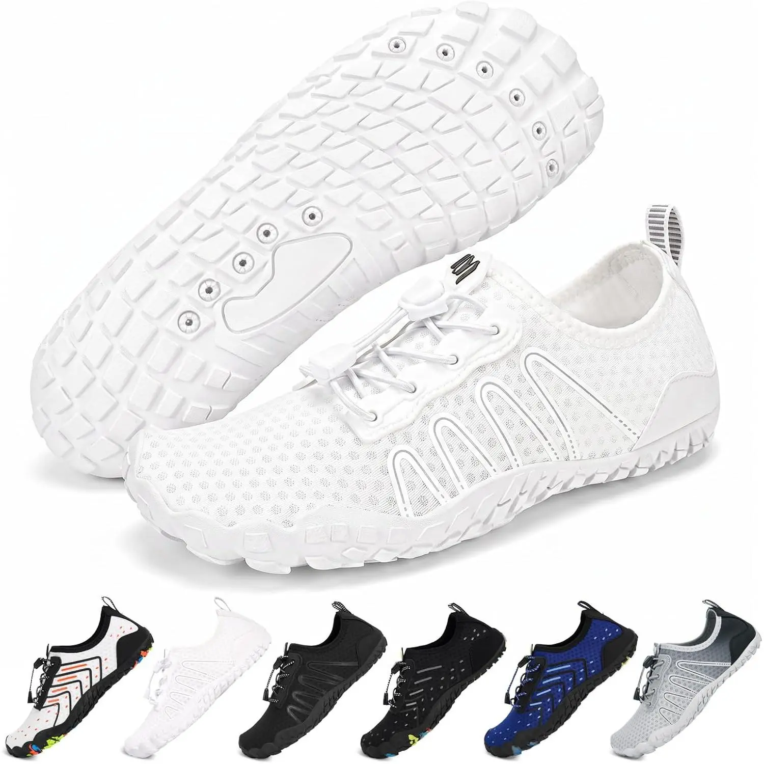Hike Barefoot Shoes Women Men Footwear, Wide Toe Box Water Shoes, Quick-Dry Zero Drop Comfortable & Non-Slip Pro Barefoot Beach Swim Minimalist Grounding Shoe for Walking Hiking