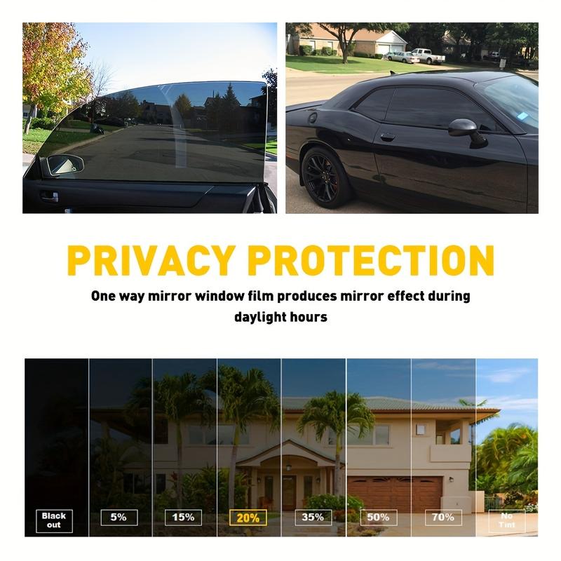 [Window Tint Film] 3M Uncut Roll Window Tint Film | 1pc Black 70% 5% 20% VLT For Car Front Rear Windshields Windows Sunroof Transmittance headlight home office glass privacy protection