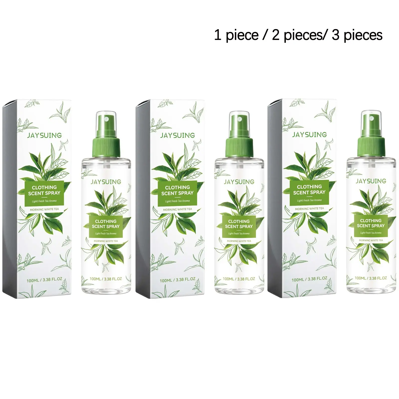 Tea Scented Clothes Freshener Spray (100ML/100ML*2/100ML*3), Gentle and Refreshing, Daily Clothing Care, Home Use