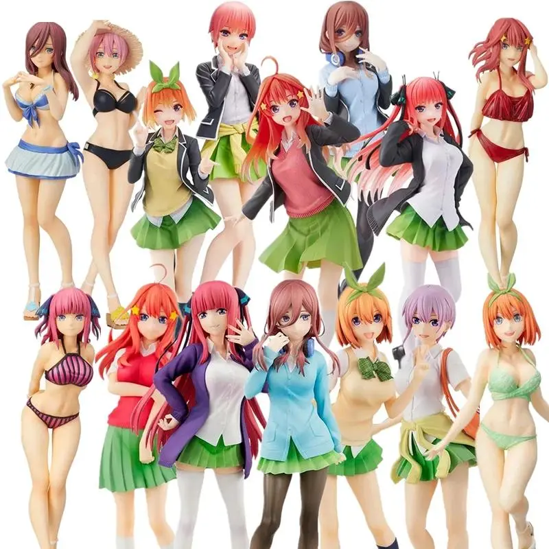 10-18cm The Quintessential Quintuplets Anime Figures - Cute Yotsuba, Nakano Nino, Cat Nakano Miku PVC Collectibles, Party Bag Gifts & Home Decor Toys, Anime Art