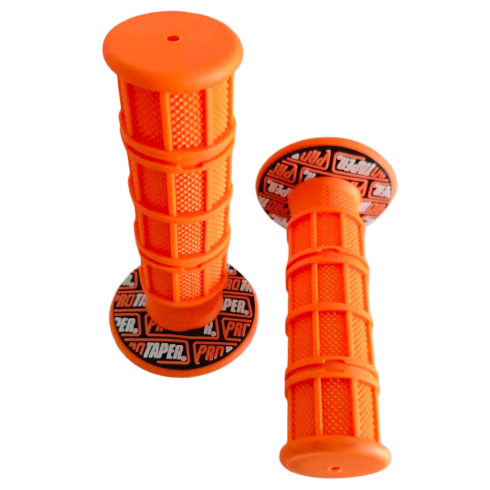 7/8 Inch (22mm) Nonslip ATV Handlebar Grips, Diamond Tread Durable Rubber Set with Superior Grip Traction, Quick DIY Installation Left+Right Pair (0.19kg/0.4lb) for Polaris Quad 4 Wheelers, Weatherproof Durability, Slide-On, Kawasaki, All-Weather Durable,