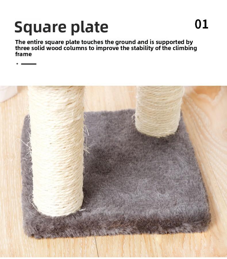 Cat climbing frame, integrated sisal scratching post, cat shelf, cat jumping platform, cat toy, cat tree