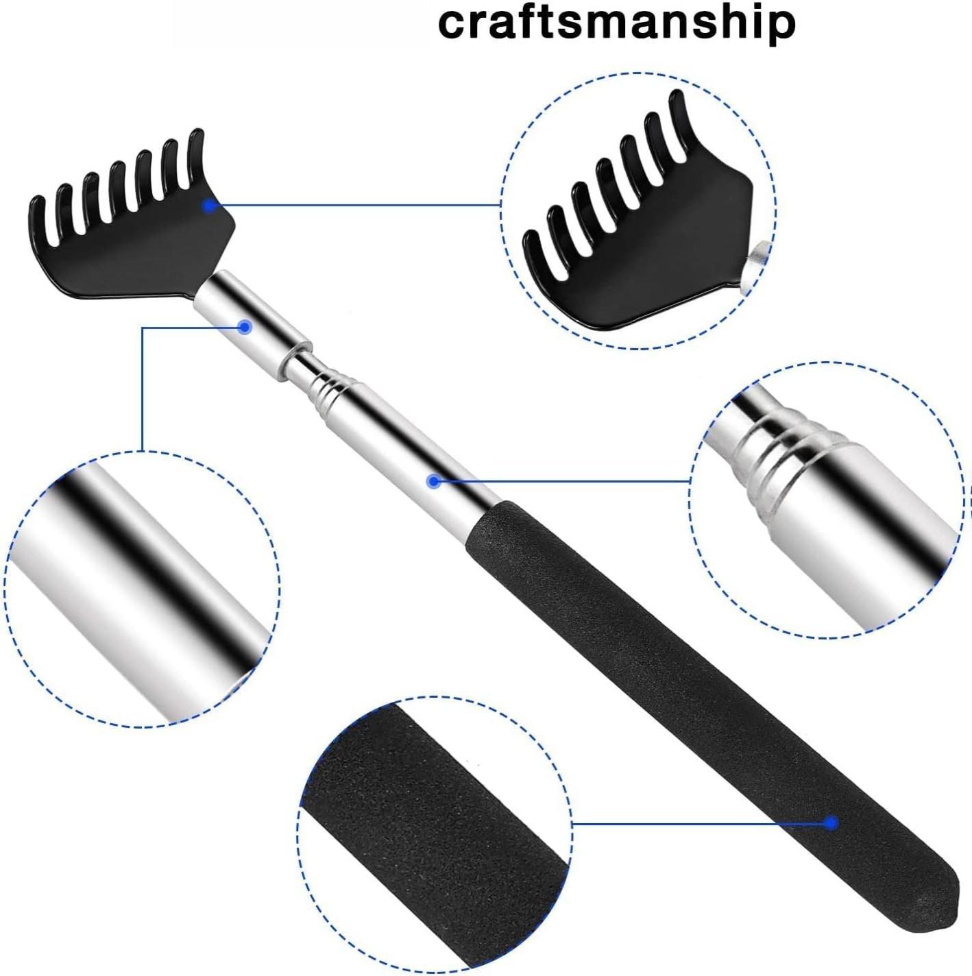 2 Pack Portable Extendable Back Scratcher, Stainless Steel Telescoping Back Scratcher with Beautiful Present Packaging