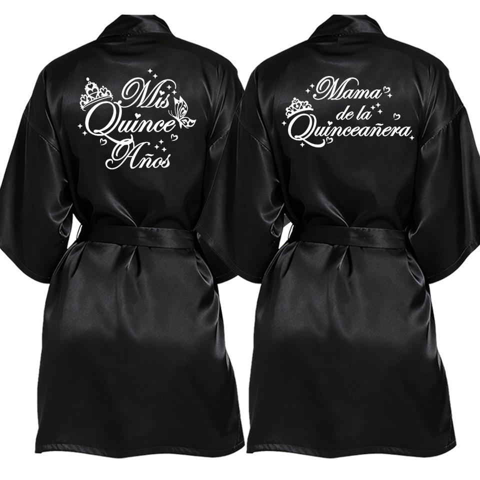 2 Pcs Elegant Quinceañera Celebration Gown Mis Quince Años Robe Girls 15th Anniversary Bathrobe for Birthday Party