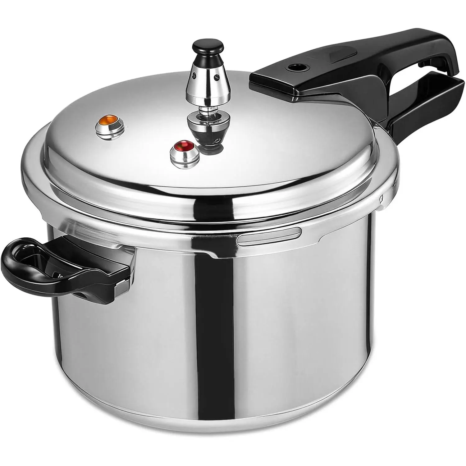 4.2 Quart Aluminum Pressure Cooker Stovetop Fast Cooking Pot Pressure Canner Compatible for Induction Cookers and Gas Stoves, Silver (4L)