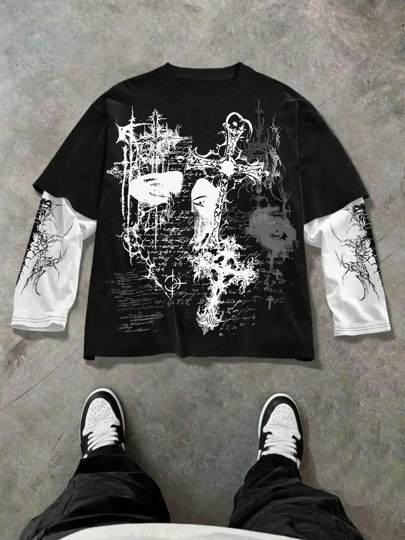 t shirt over long sleeve 2000s - TikTok Shop t shirt over long sleeve 2000s - TikTok Shop