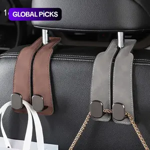 Car Seat Back Storage Hook, PU Leather Hidden Headrest Hook for Car Backseat, Multipurpose Durable Car Interior Organizer Holder #TOP PICKS