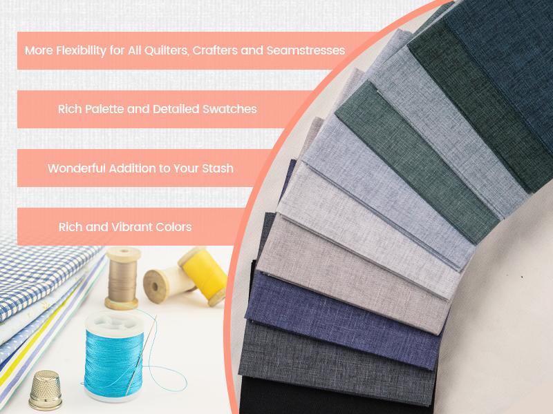 - 11 Options Solids with Tweed Tonals - Color Cotton Quilting Bundles 10pcs Fat Quarters 18"x21" - Medium Weight 5.2oz-for Quilting, Sewing and Crafts-Wildberry(Pinks+Purples)