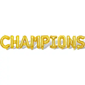 2 Set 18 count  CHAMPIONS Letter Balloons 16in Balloon Foil Letter Decorations Party Decor  Letter Balloons CHAMPIONS Party Supplies