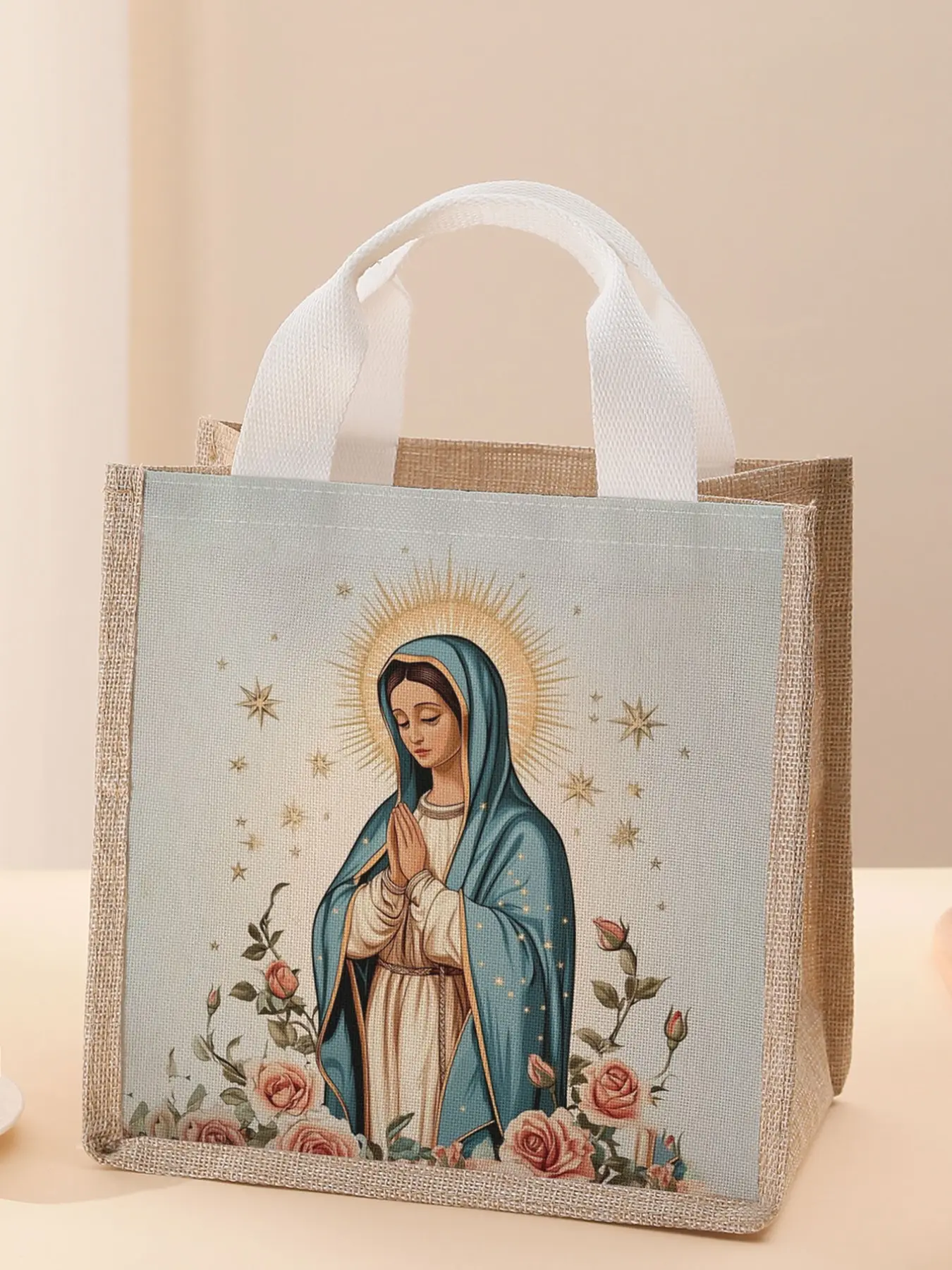 Women's Casual Rose Print, Portable Large Capacity Backpack for Camping, Student Picnic Lunch Bags Women Food Delivery Bag