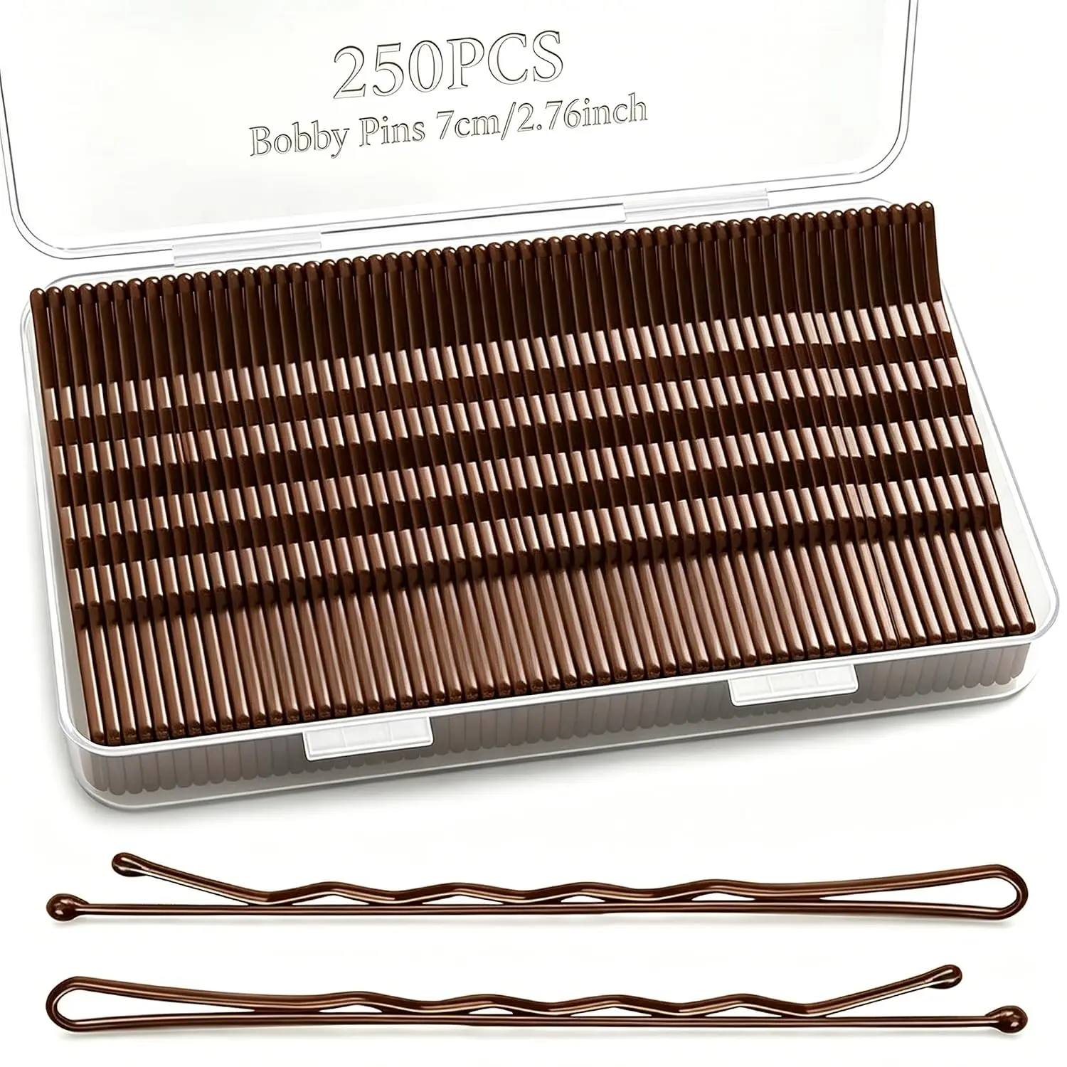250 count Large Bobby Pins Black for Thick Hair, 2.76 Inch/7cm Long Hair Pins  Bobby Pins Hair Clips Bulk with Storage Box for Women Girls