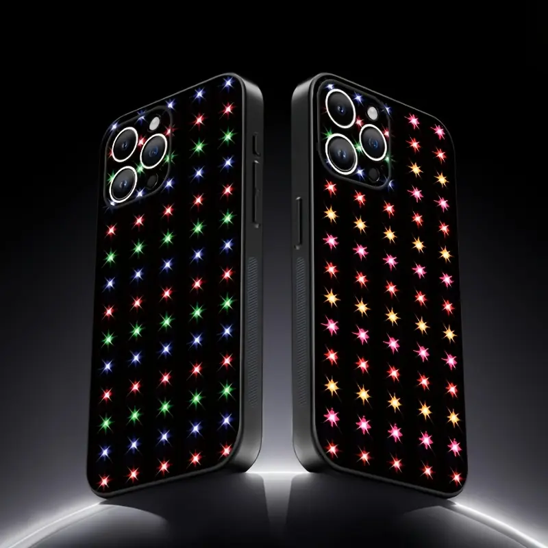 Colorful Flash Colorful Intelligent Voice Controlled Luminous Phone Case Suitable for Samsung Galaxy/S26/S25/S24/S23/S22/S21/S20/Fe/Plus/Ultra/Full Series Protective Cases and Cases Intelligent Luminous Voice Controlled Phone Case - Luminous Technology, E
