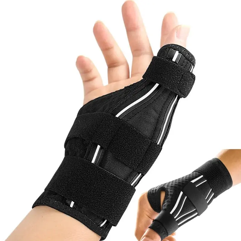 Thumb Brace Support for Arthritis Pain, Adjustable Thumb Spica Splint for Trigger Thumb, Stabilizer for Tendonitis and Sprain, Breathable Design, Hand Brace