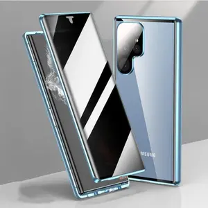 For Samsung Galaxy S26 S25 S23 S24 S22 Ultra FE 360°Screen Sealed Anti peeping privacy sunglasses glass Metal Ultrathin cover