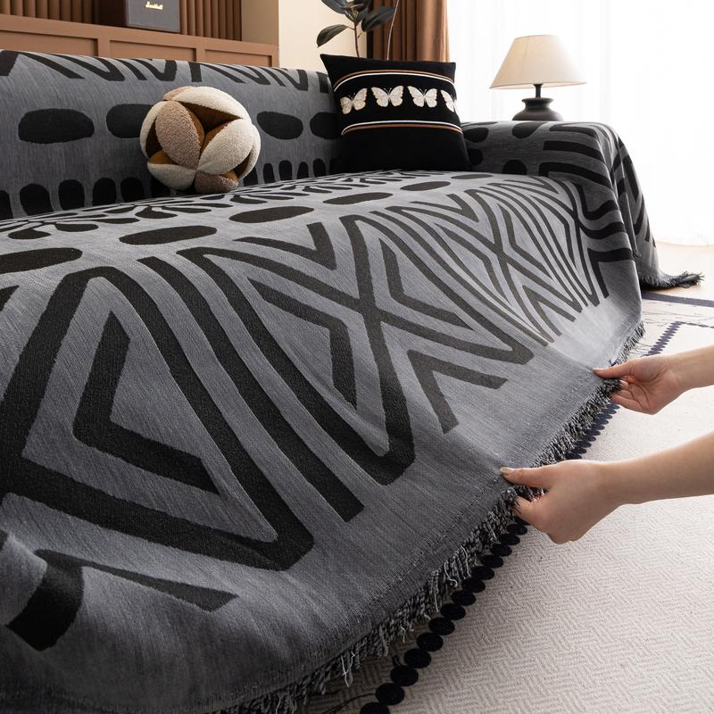 Geometric Jacquard Sofa Cover, Jacquard Couch Covers, 1 Count Non-slip Sofa Slipcover, Soft Sofa Protector, Sofa Protector for Home Living Room, Home Decor #TOP PICKS