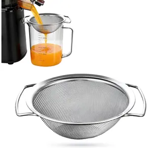 Juice Strainer for J2,Juice Strainer After Juicing,Fine Mesh Filter Screen Compatible with J2 Cold Press Juicer, Bilateral handles-304 Stainless Steel Easy Clean(for most containers)