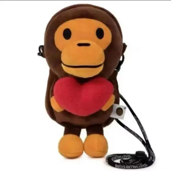 Baby Milo Soft Monkey Stuffed Animal Crossbody Bag - Purse, Shoulder Bag, Phone Holder