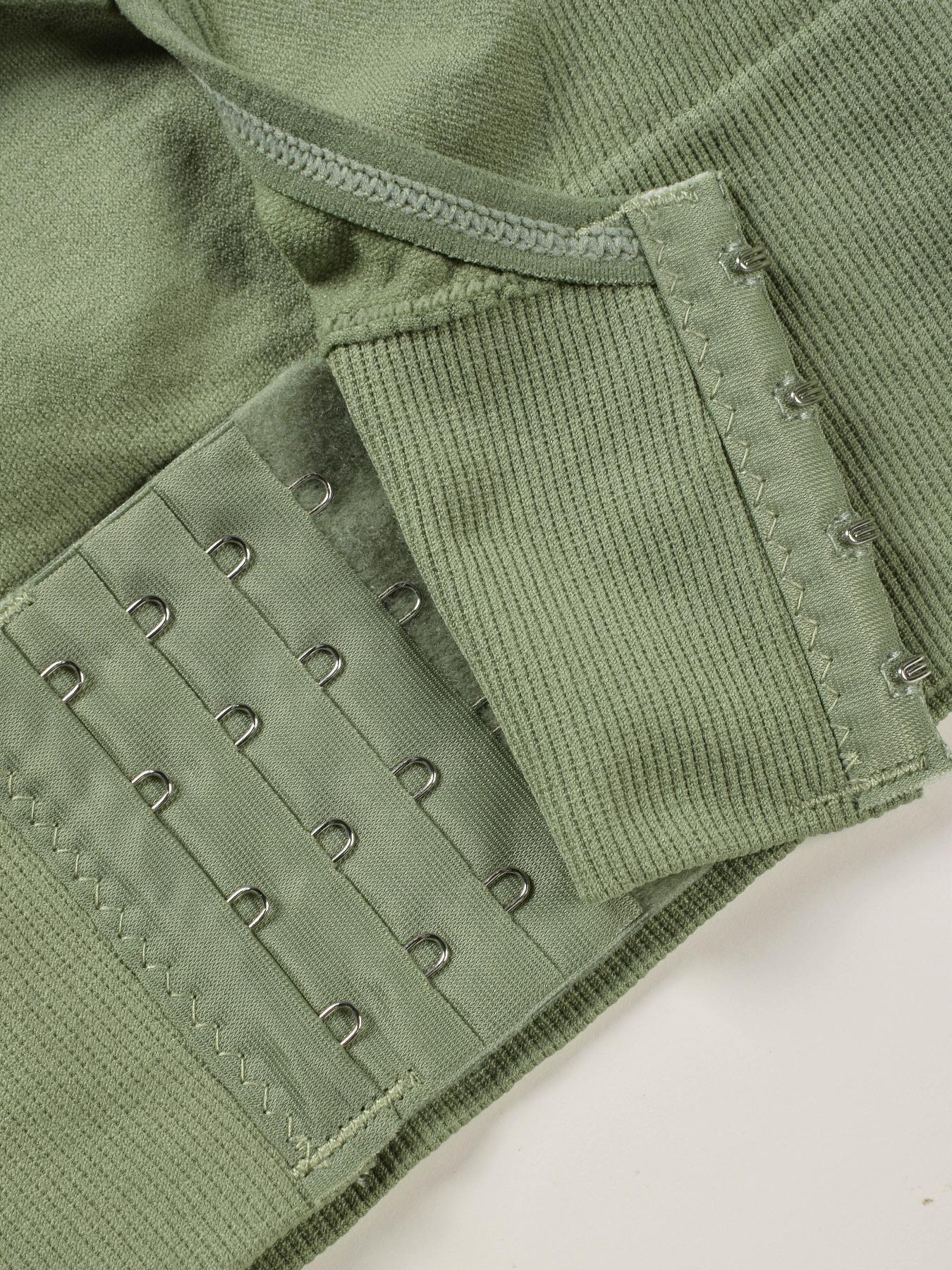 Women's Solid Wireless Bralette, Comfortable Breathable Backless Bra for Sports and Daily Wear, Medium Support Lingerie for All Seasons, Yoga Bra