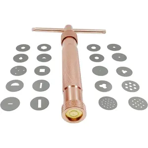 Sugar Paste & Clay Extruder Cake Decor Tool Set with 20 Discs