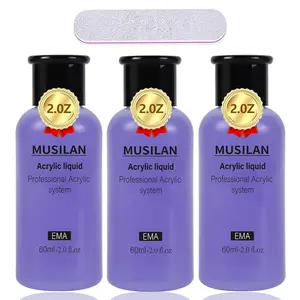 6oz 180ml Professional MMA Free Quick Dry Acrylic Nail Monomer Liquid for Acrylic Powder, Nail Extension & 3D Nail Art