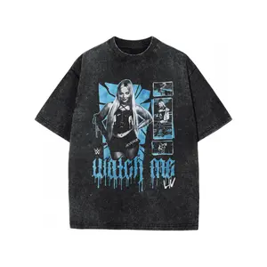 Wwe's New Liv for MORGAN Look At Me Printed T-shirt Suitable for Men and Women Street Wear Summer Loose Top